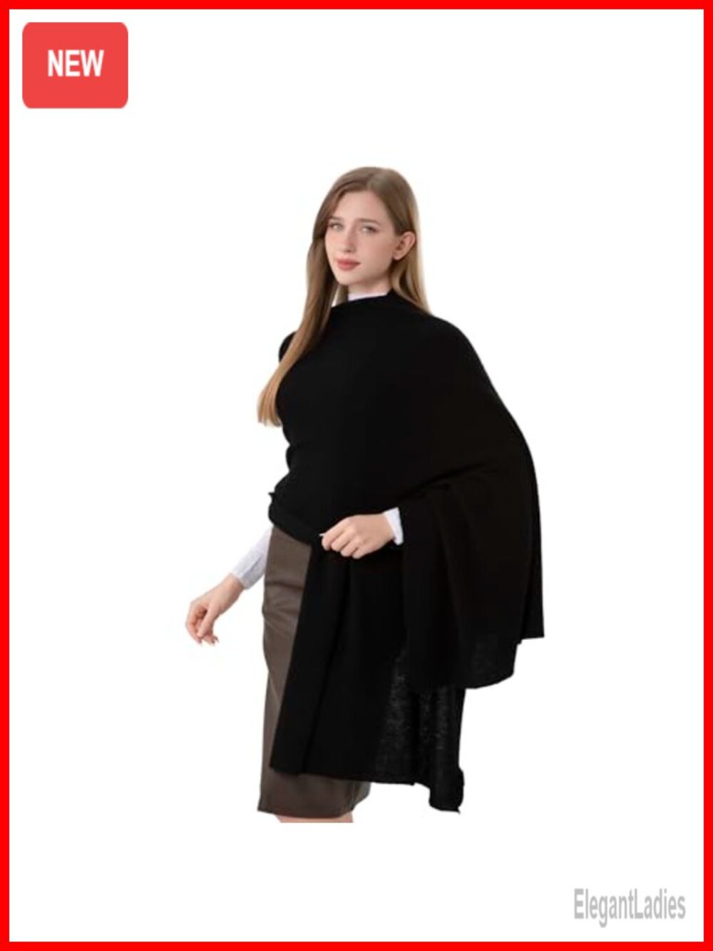 Cashmere Wool Knitted Wrap Scarf Stole Women Travel Shawl Extra Large